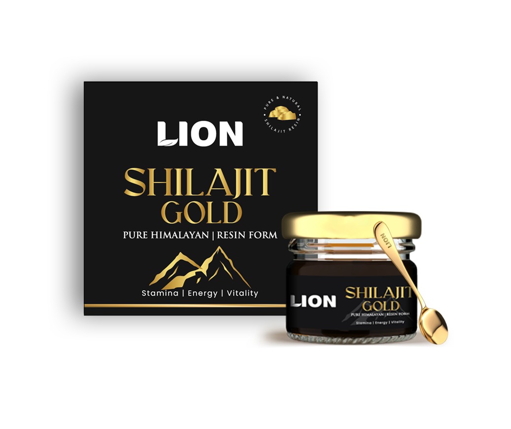 Lion Brand Shilajit Gold Resin, 20g | With Ashwagandha, Safed Musli, Gokshura, Kaunch & Swarna Bhasma | Boosts Stamina & Strength