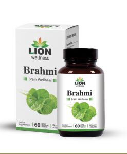 Lion Wellness Brahmi Extract Tablets | Ayurvedic Herbal Supplement for Brain Health, Memory & Mental Clarity | 60 Tablets.