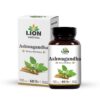 Lion Wellness Ashwagandha Extract Tablets, Natural Stress Relief & Energy Support, Herbal Supplement for Immunity & Mental Wellness, 60 Tablets