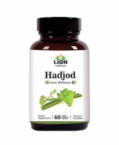 Lion Wellness Hadjod Extract Tablets | Bone & Joint Wellness Support | Ayurvedic Herbal Supplement with Cissus Quadrangularis | Vegetarian Formula | 60 Tablets
