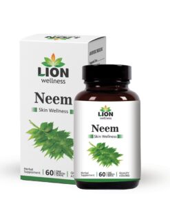 Lion Wellness Neem Extract Tablets | Herbal Ayurvedic Supplement for Healthy Skin & Daily Wellness | 60 Tablets