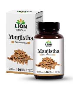 Lion Wellness Manjistha Extract Tablets, Ayurvedic Herbal Supplement for Skin Wellness & Daily Detox, 60 Tablets