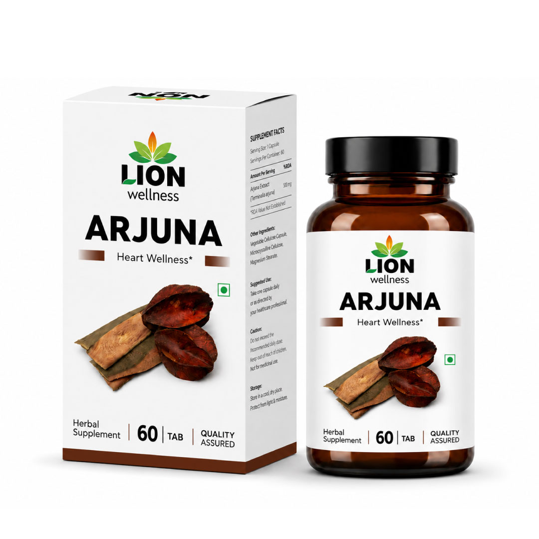 04.jpg Lion Wellness Arjuna Extract Tablets | Ayurvedic Herbal Supplement for Heart Wellness| 60 Tablets. - Image 1